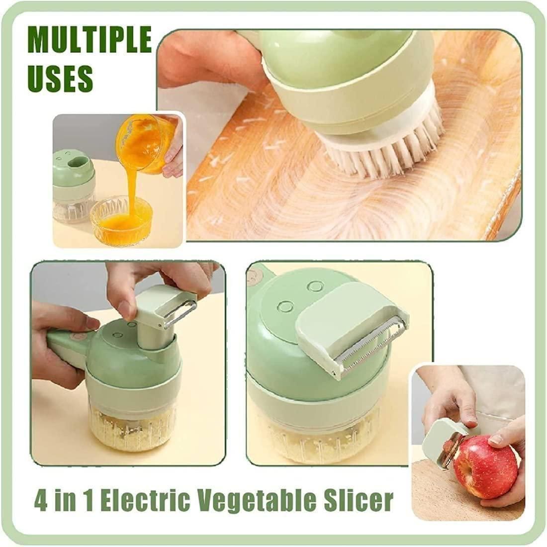 Ocvio™ 4-in-1 Stainless steel Electric Veggie Cutter & Preparation Set