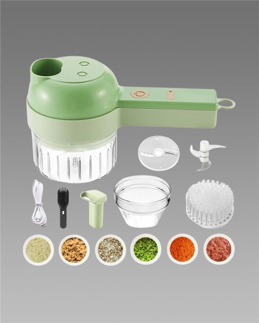 Ocvio™ 4-in-1 Stainless steel Electric Veggie Cutter & Preparation Set