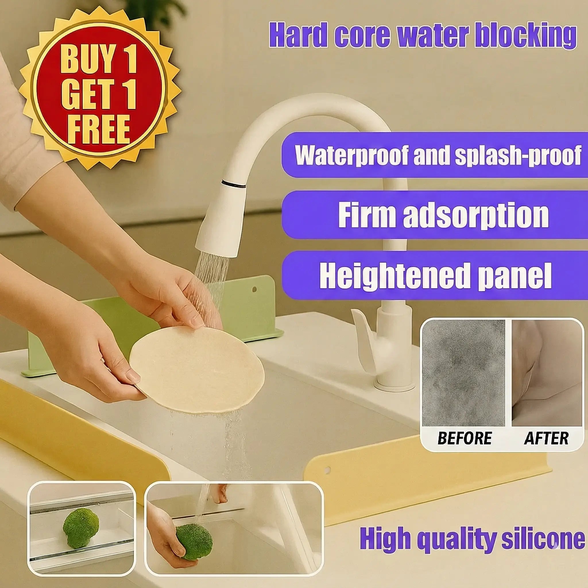 Ocvio™ SinkGuard Anti-Splash Silicone Shield (Buy 1 Get 1 FREE)